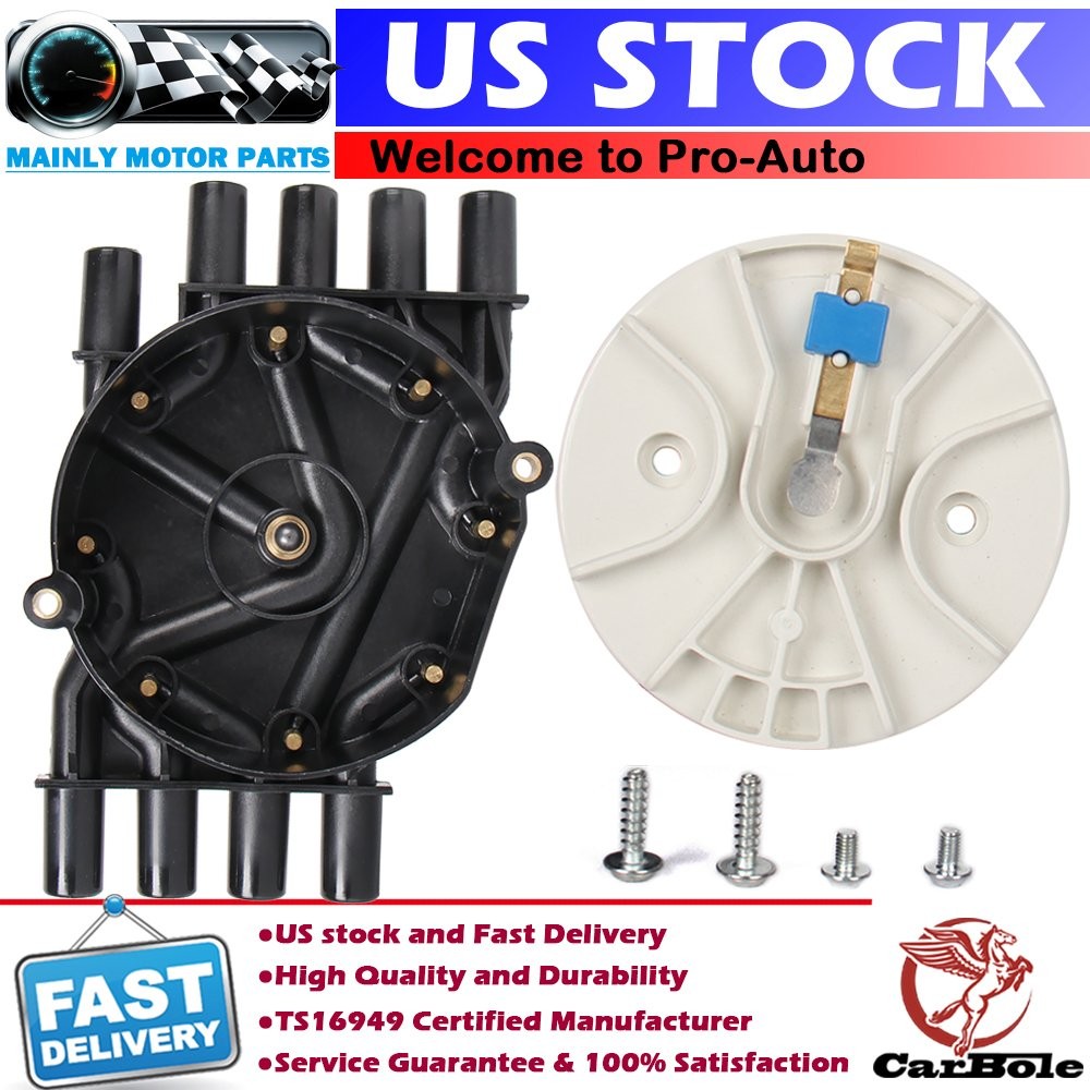 Ignition Distributor Cap & Rotor For Chevy Cadillac GM V8 5.0L 5.7L DR474 120141