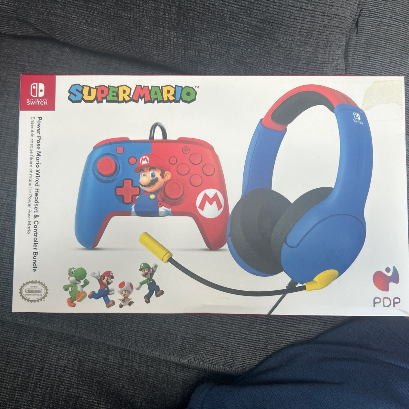 Official Nintendo Switch Wired Headset + Controller [ Power Pose Mario ] NEW