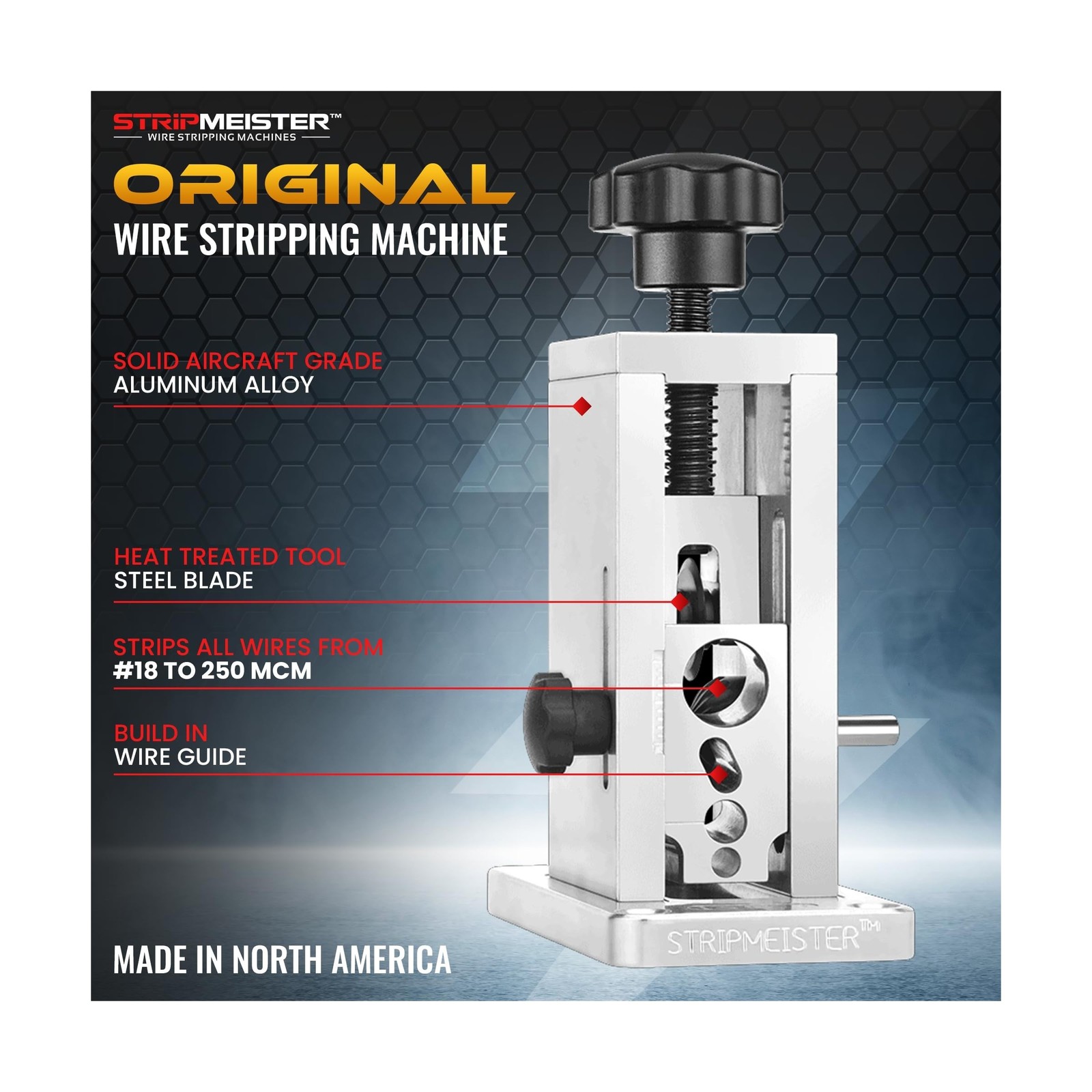 StripMeister Original Drill-Powered Wire Stripper – Wire Sizes Up T... Fas