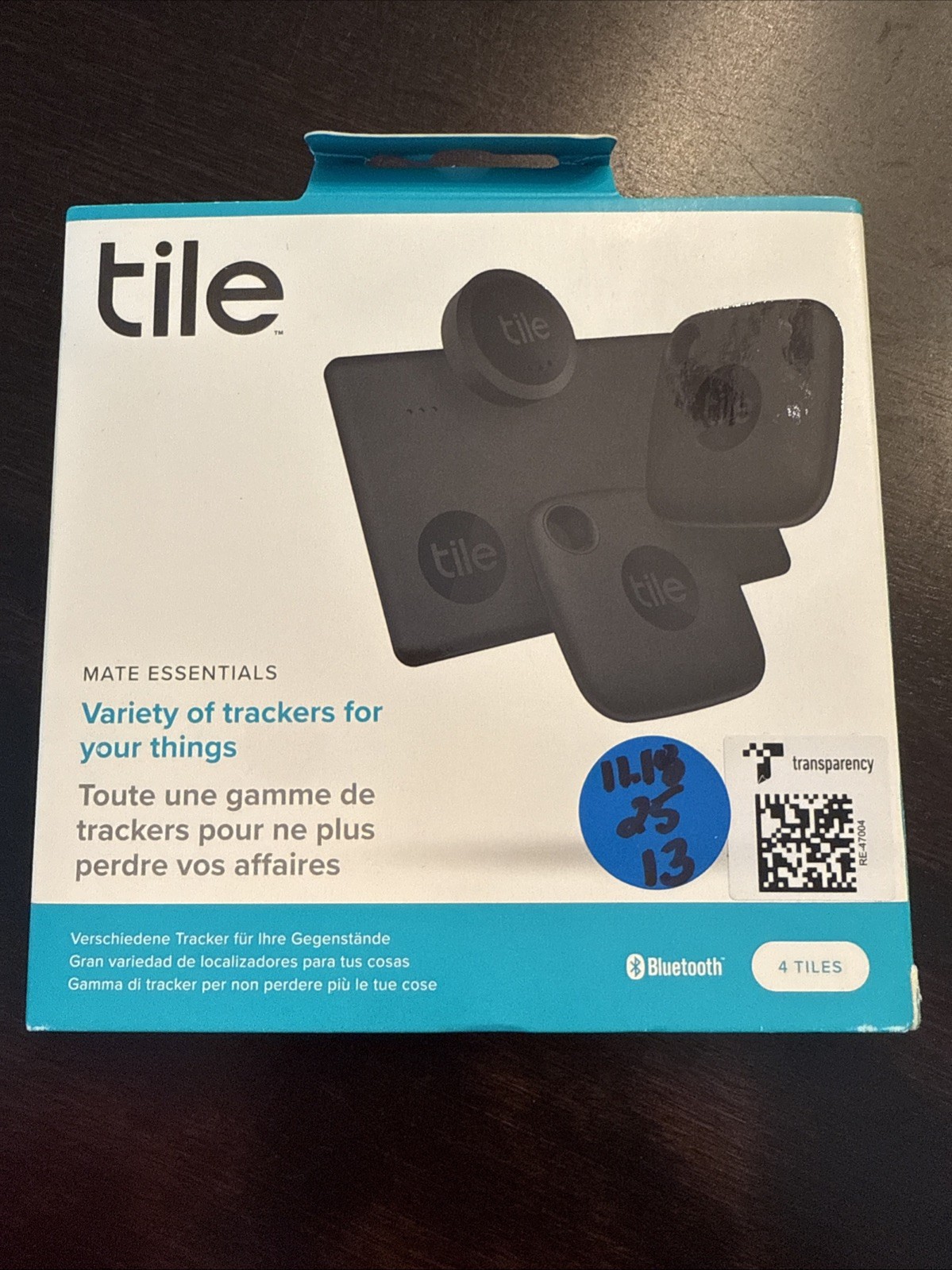 Tile Mate Essential: 4 Tiles Black (RE-47004)