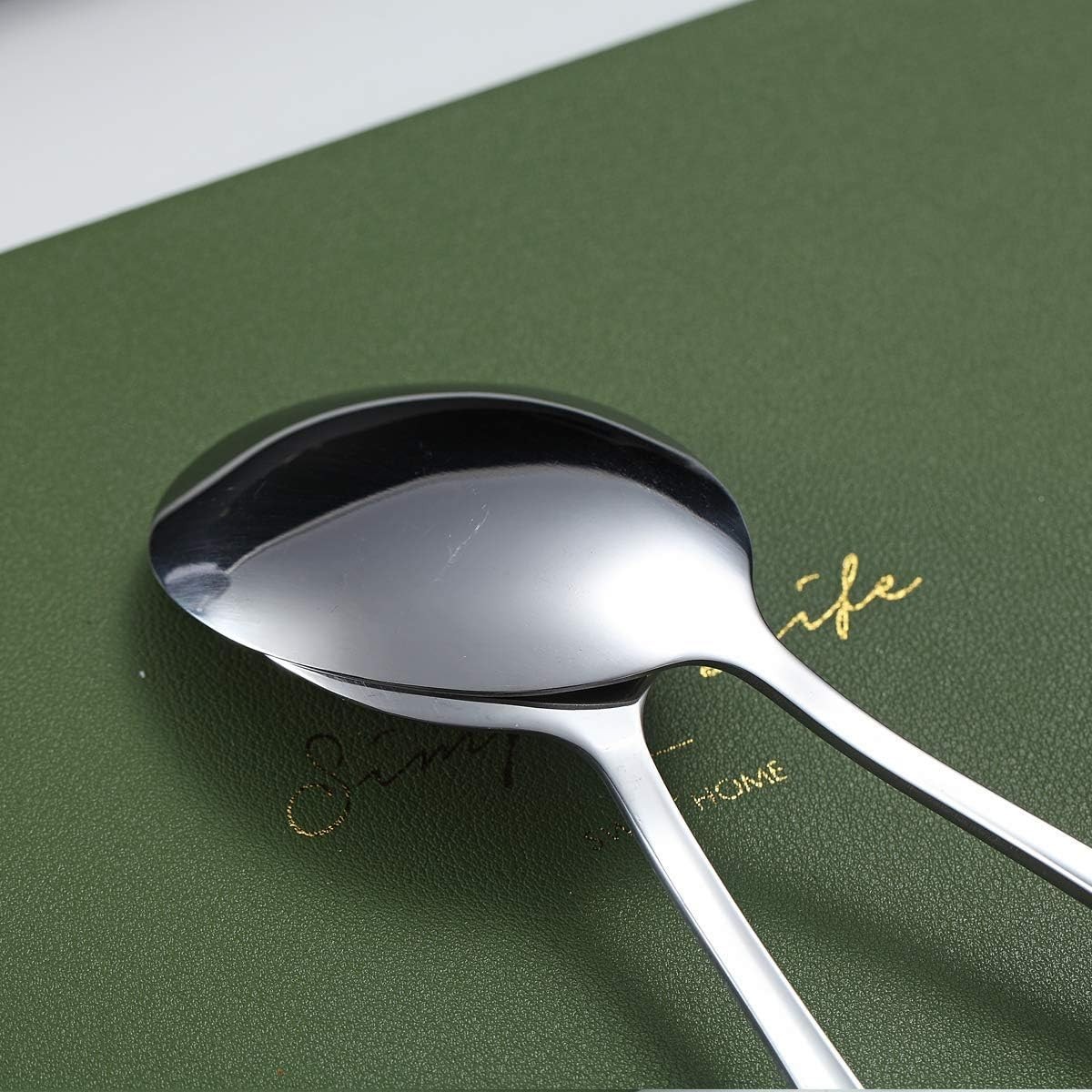 High-Quality 4-Piece Stainless Steel Serving Set - 2 Slotted & 2 Solid Spoons