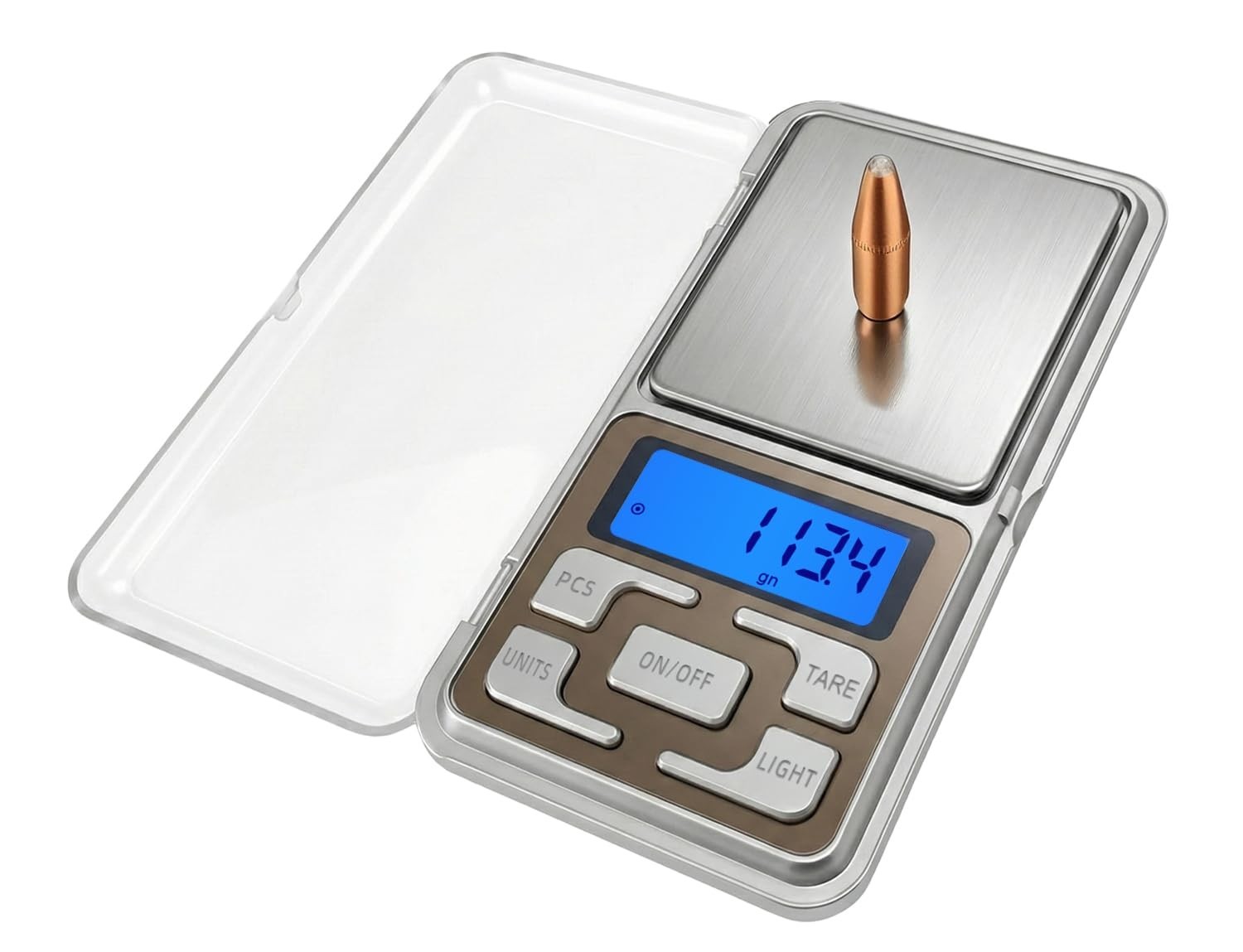 Digital Reloading Scale 1500g x 0.1gn - Precision Powder Scale with Metal Pan &