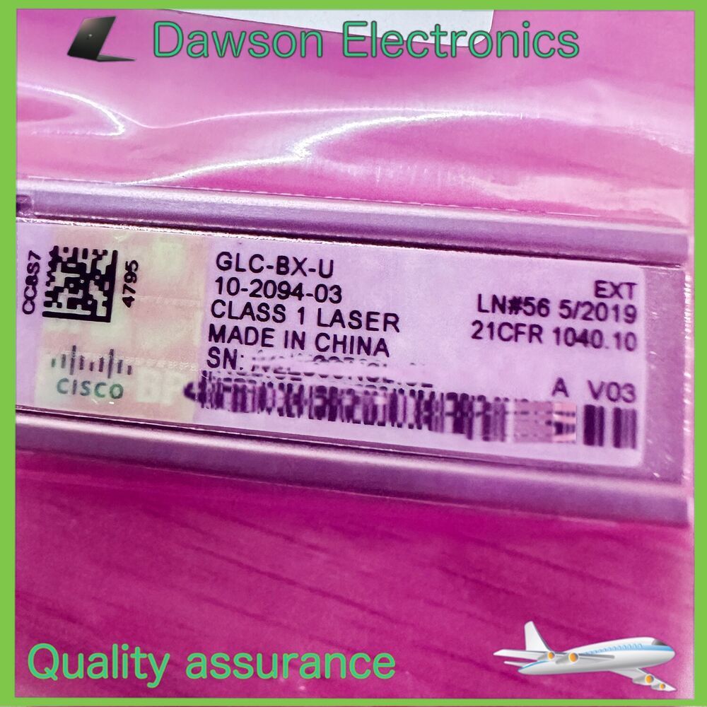 New Cisco GLC-BX-U Hologram 1000BASE-BX 1310nm-TX/1490nm-RX 10km LC SMF BiDi SFP