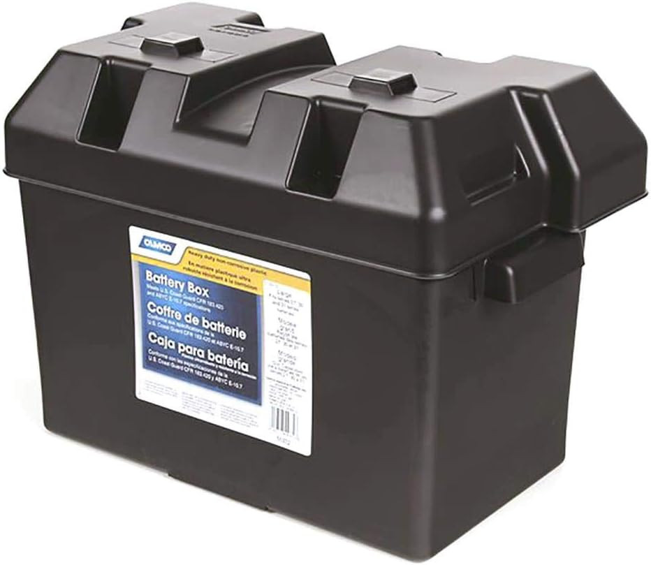 Large Battery Box with Straps and Hardware - Group 27, 30, 31 |Safely Stores RV,