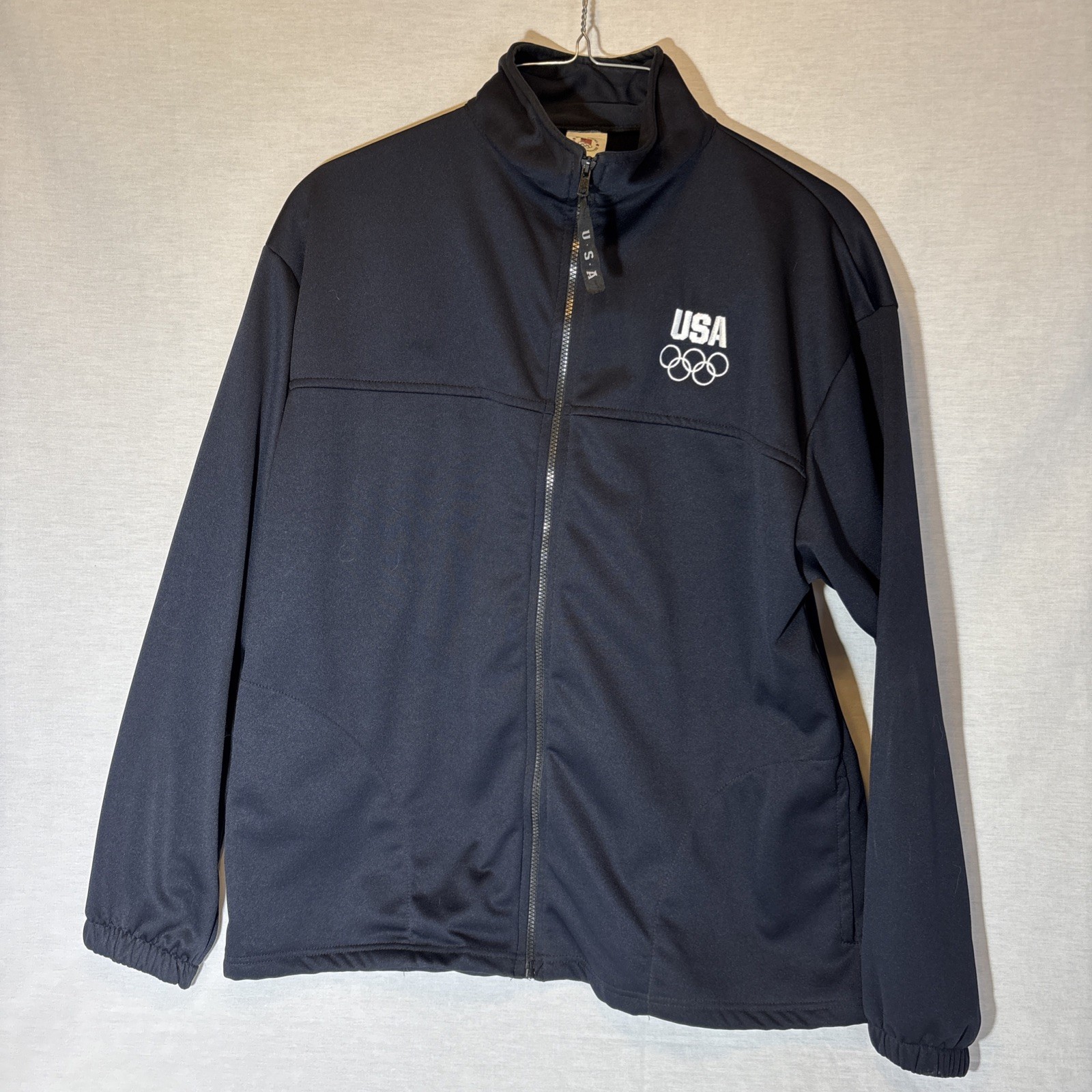 United States Olympic Committee Full Zip Warm Up Track Jacket Sz XXL USA
