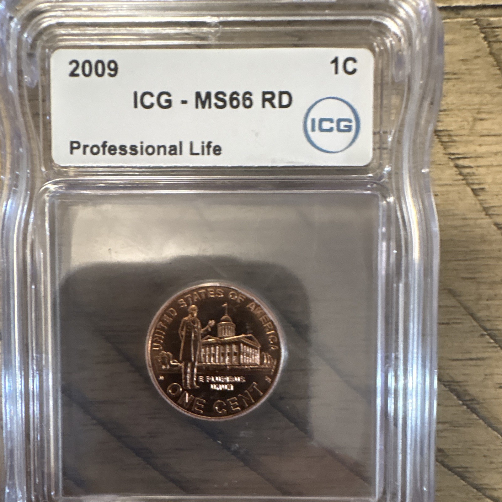 2009 Lincoln Bicentennial Professional Life Small Cent P Business ICG MS66 RD