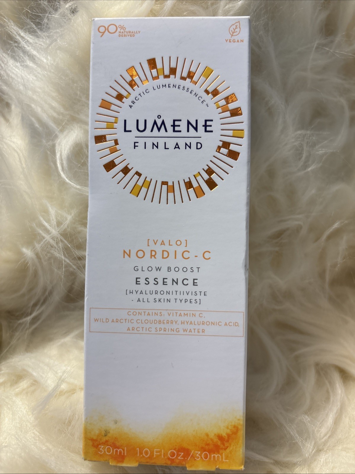 Lumene Nordic-C VALO Glow Boost Essence Serum w Hyaluronic Acid 1oz