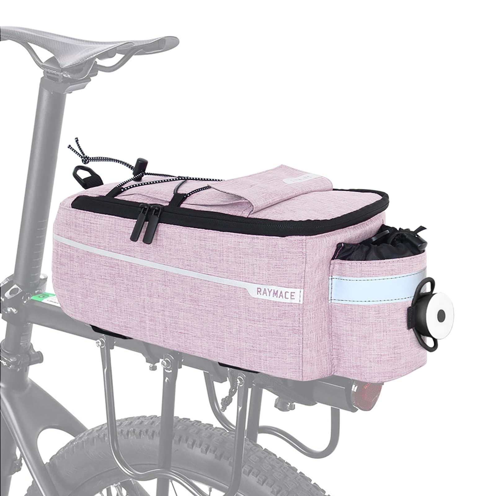 Bike Trunk Cooler Bag With Tail Light,Bicycle Rear Rack Bag Insulated Storage...