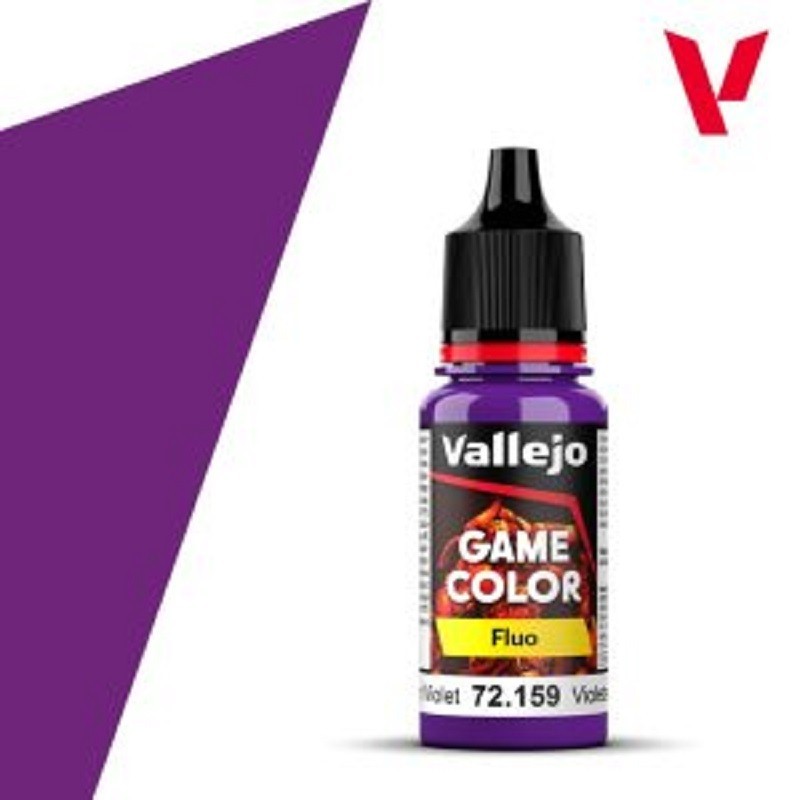 FLUORESCENT VIOLET Vallejo Game Color Paint 72.159 (18 ml/0.60 oz bottle)