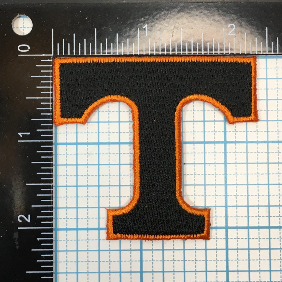TENNESSEE VOLUNTEERS NCAA COLLEGE VTG 2.5" BLACK AND ORANGE TEAM LOGO PATCH T6