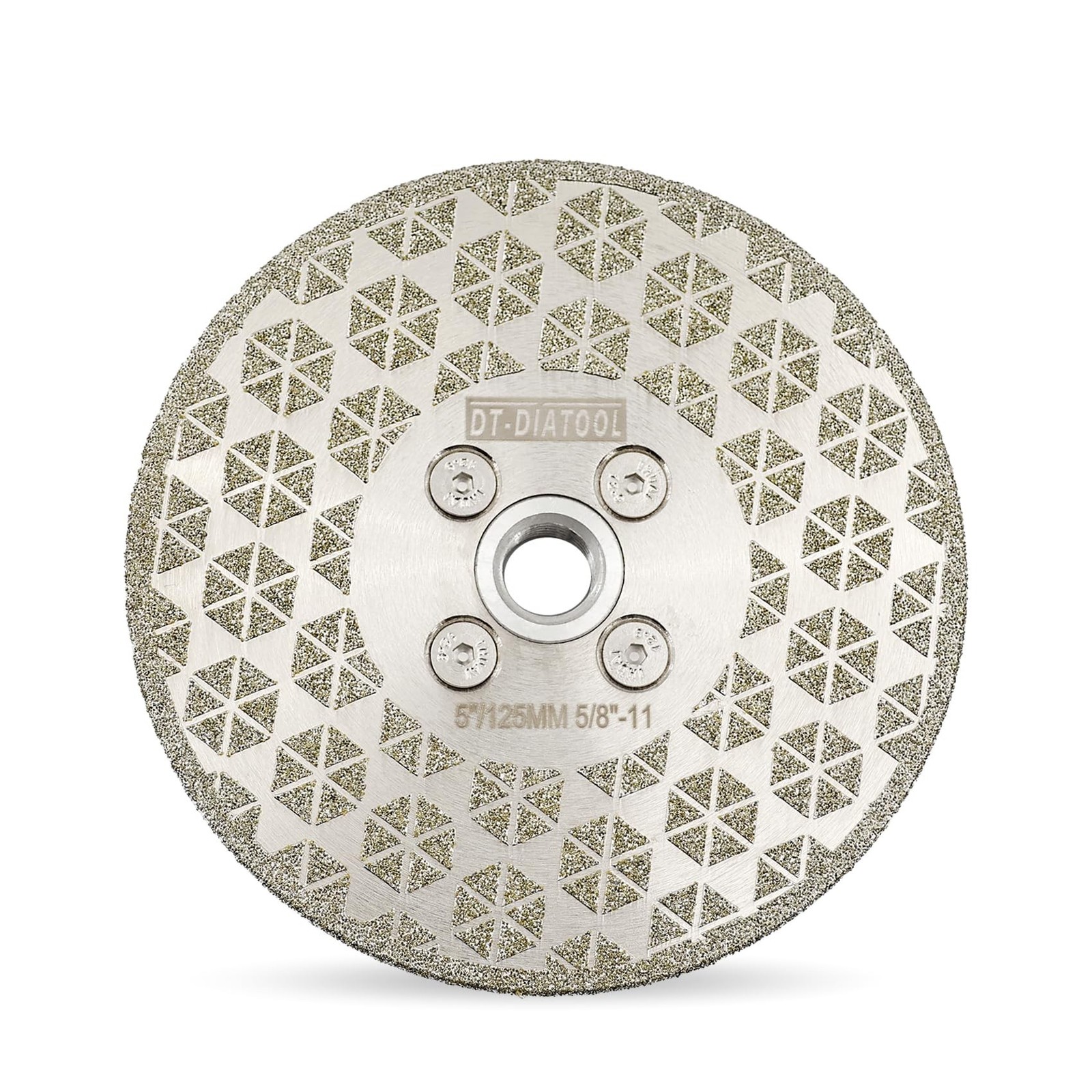 DT-DIATOOL Diamond Blade 5" x 5/8" Thread Flange - Single Side Electroplated ...
