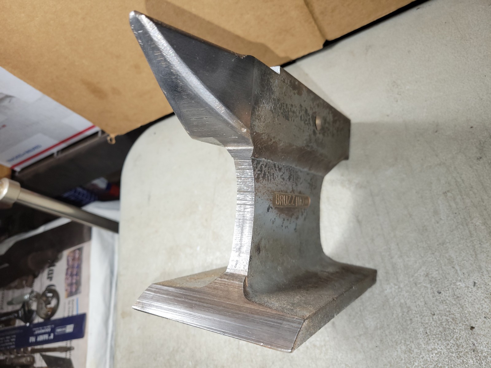 Vintage User/Artisan made bench top anvil 15 pound blacksmithing tool