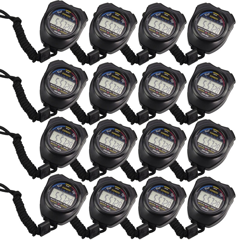 Cronógrafo LCD digital, contador de deportes de mano, cronómetro, cronómetro