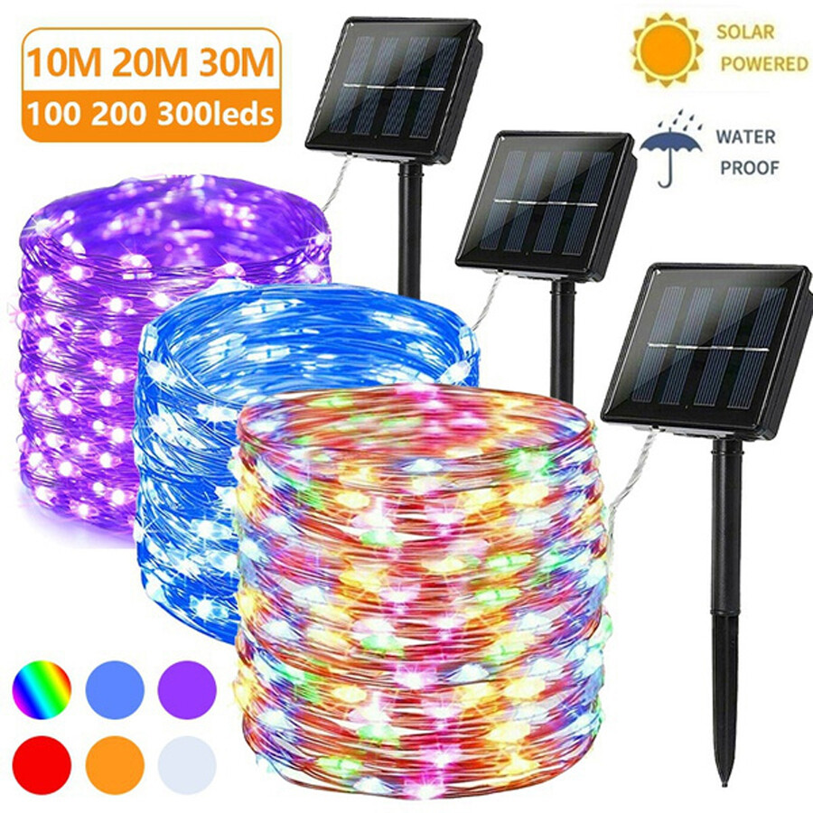 Solar Fairy Lights Outdoor Solar String Lights Tree Patio Backyard Garden Decor