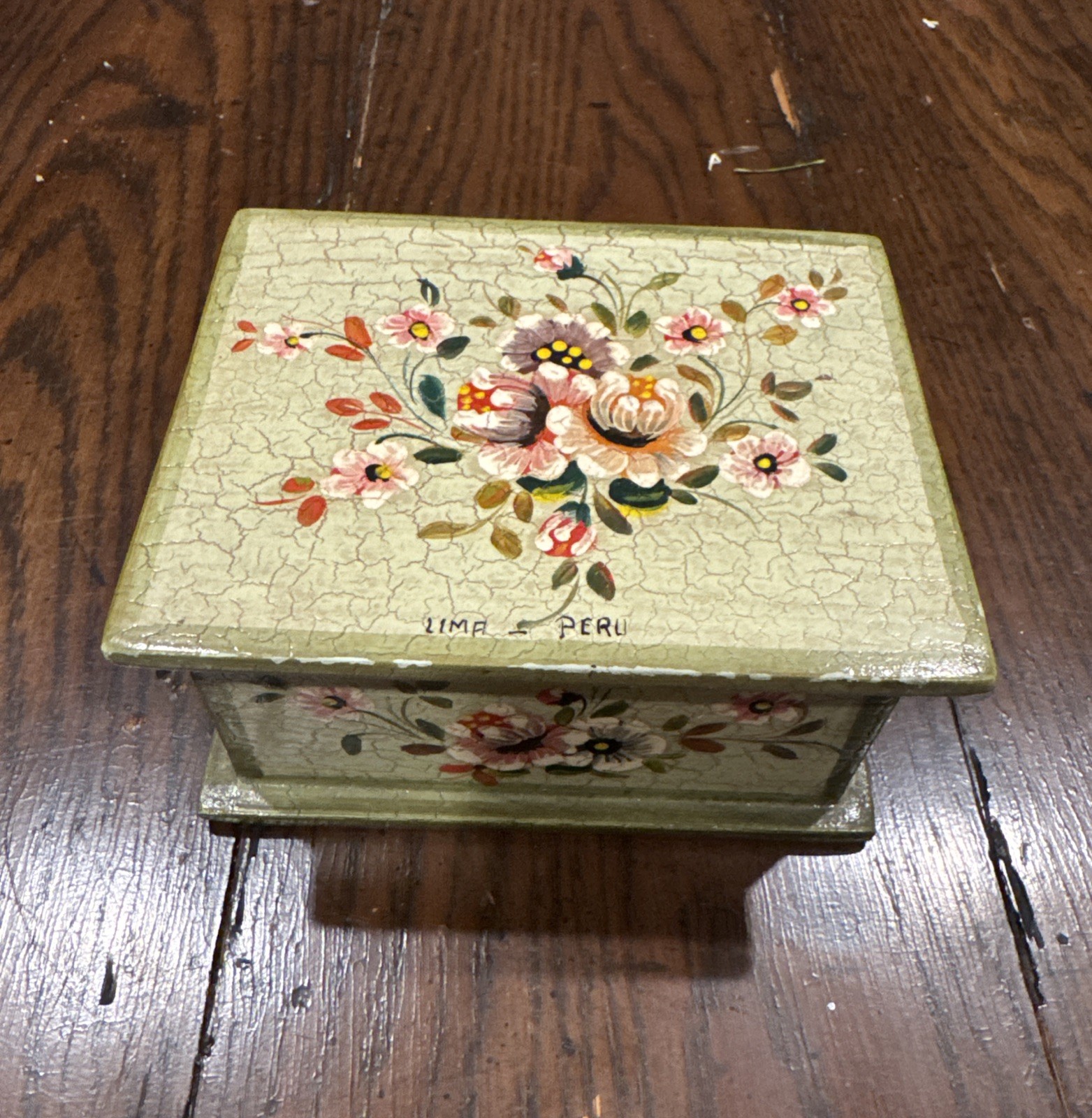 Trinket Wood Box Made In Peru