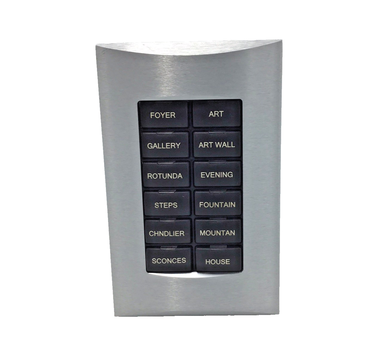 Crestron CNX-B12B Keypad, 12-Buttons (Black) w/ 1-Gang Stainless Steel Faceplate
