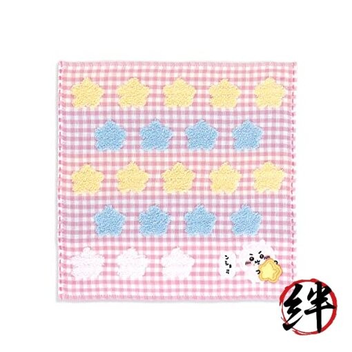 Chiikawa Star Towel Handkerchief Pink Gauze Pile 41-1020070 Approx. 25 x 25 cm