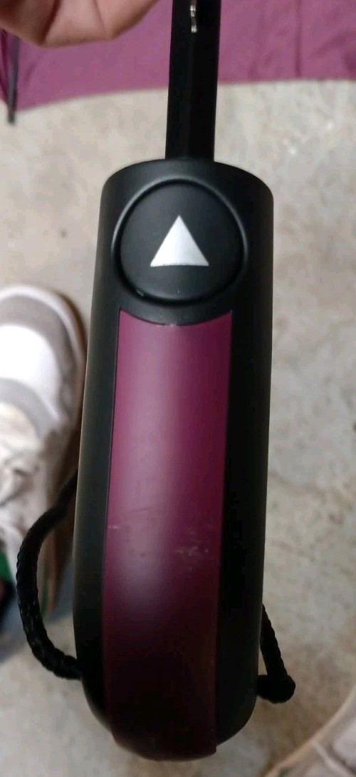 Purple Rain Umbrella Push Button Auto Umbrella Polyester With Loop Ergonomic