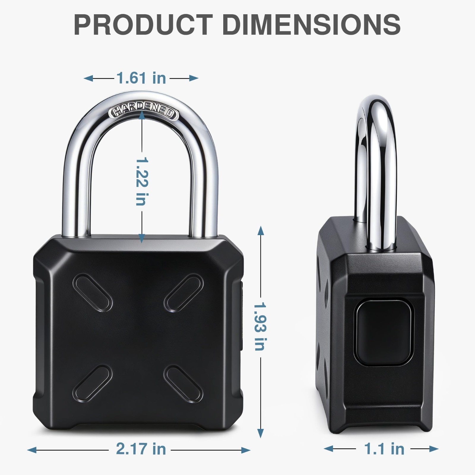 Heavy Duty Outdoor Padlock with Customizable 4-Digit Code, Security Lock for Gat