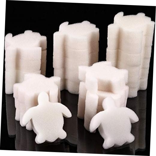 24 Pieces Oil Absorbing Scum Sponge for Hot Tub, Swimming Pool and Spa White