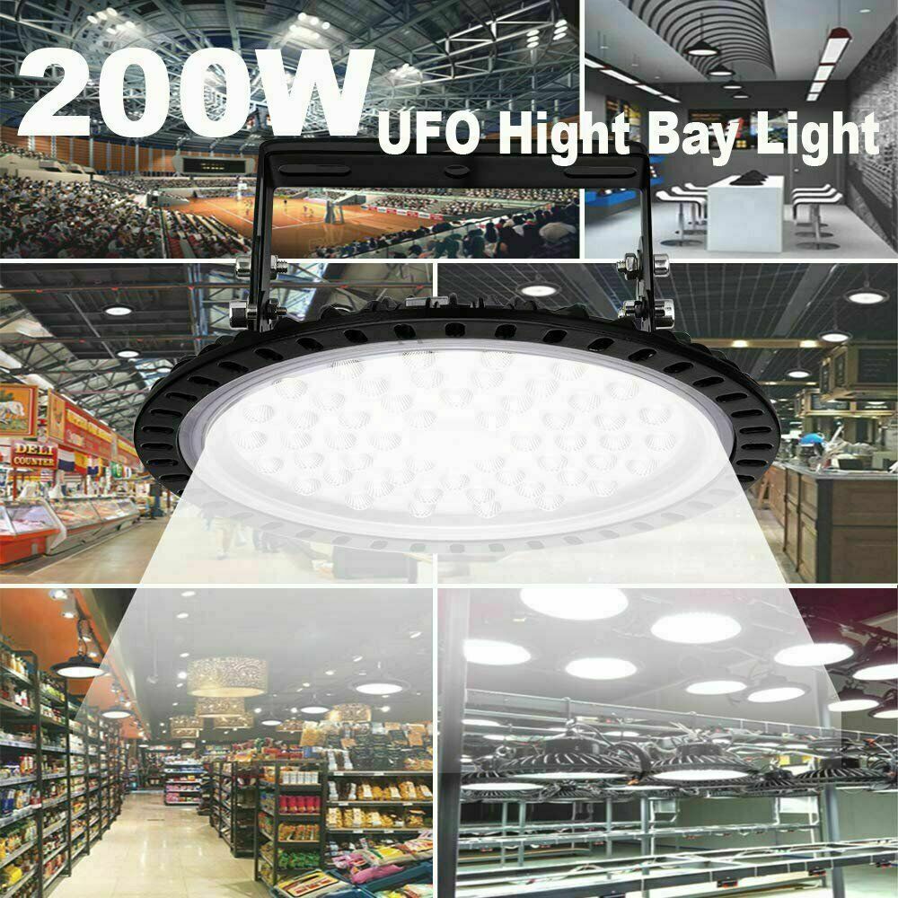 200W UFO LED High Bay Light Warehouse Industrial Light Fixture 20000LM