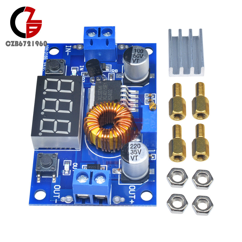 5A Adjustable Power DC-DC Step-down Charge Module LED Driver With Voltmeter