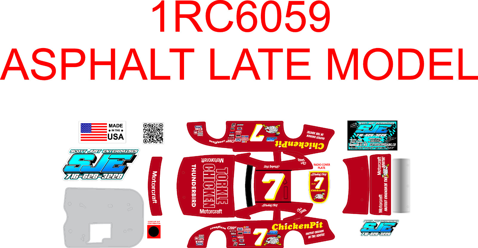 1RC ASPHALT LATE MODEL 1RC6059  WRAP  STROKER ACE