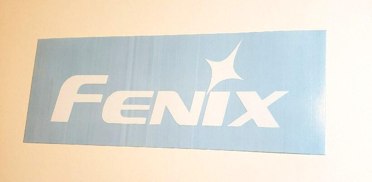 FENIX Caving Decals Stickers (2)  2"x3/4"  Vinyl Die-Cut  Fast GLOSS WHITE