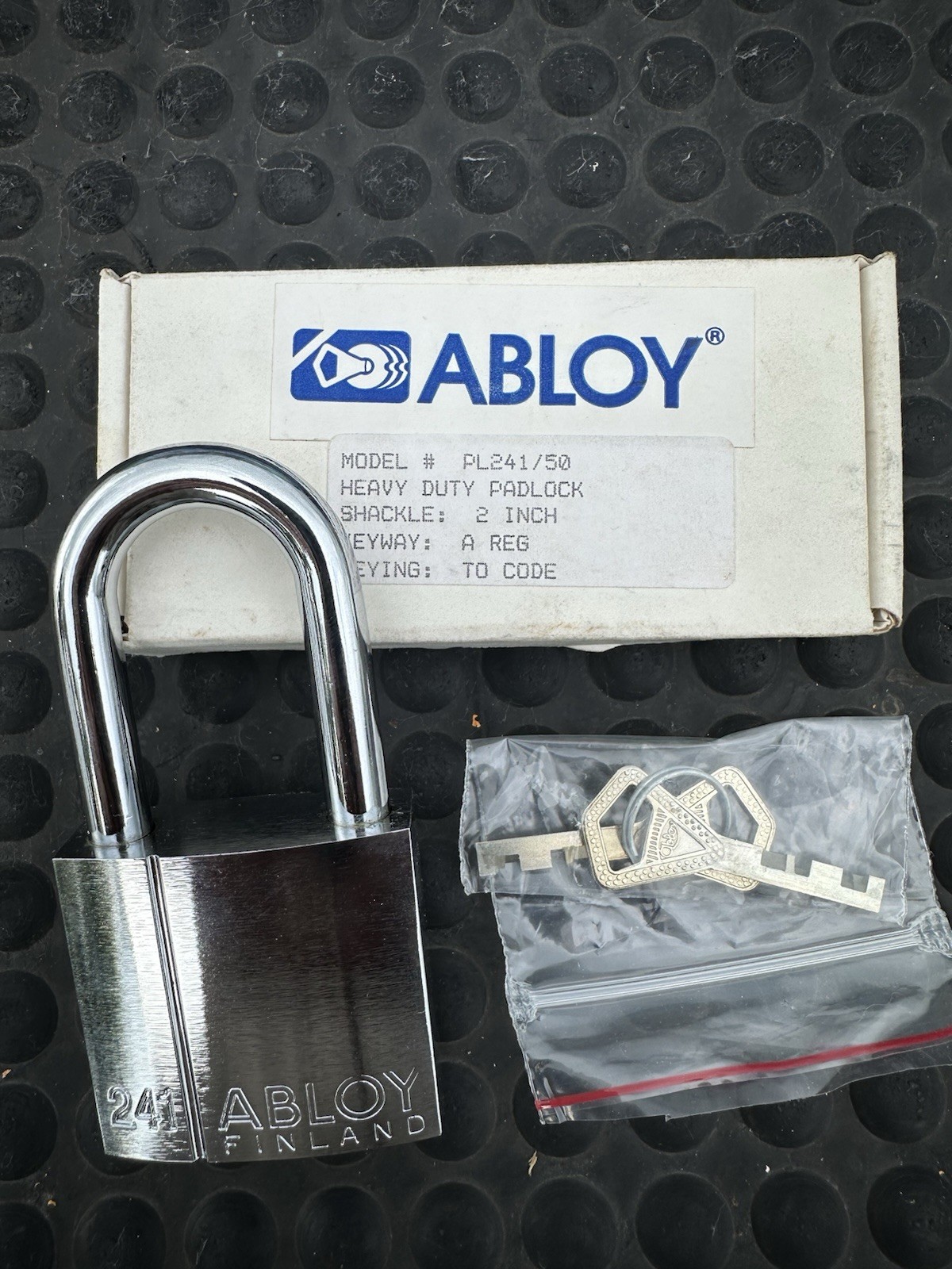 Abloy The Enforcer 241 Padlock Sturdy Heavy Duty Case Hardened Steel NIB NOS