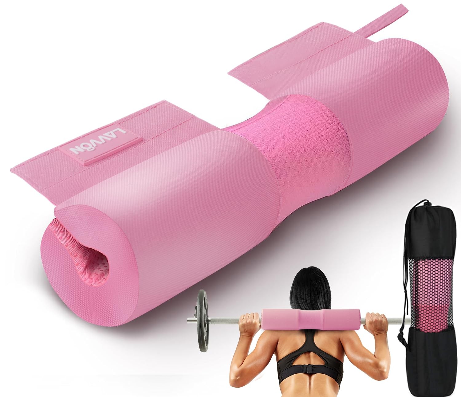 Thick Foam Barbell Squat Pad for Neck, Shoulders, Hip Thrusts, and Lunges