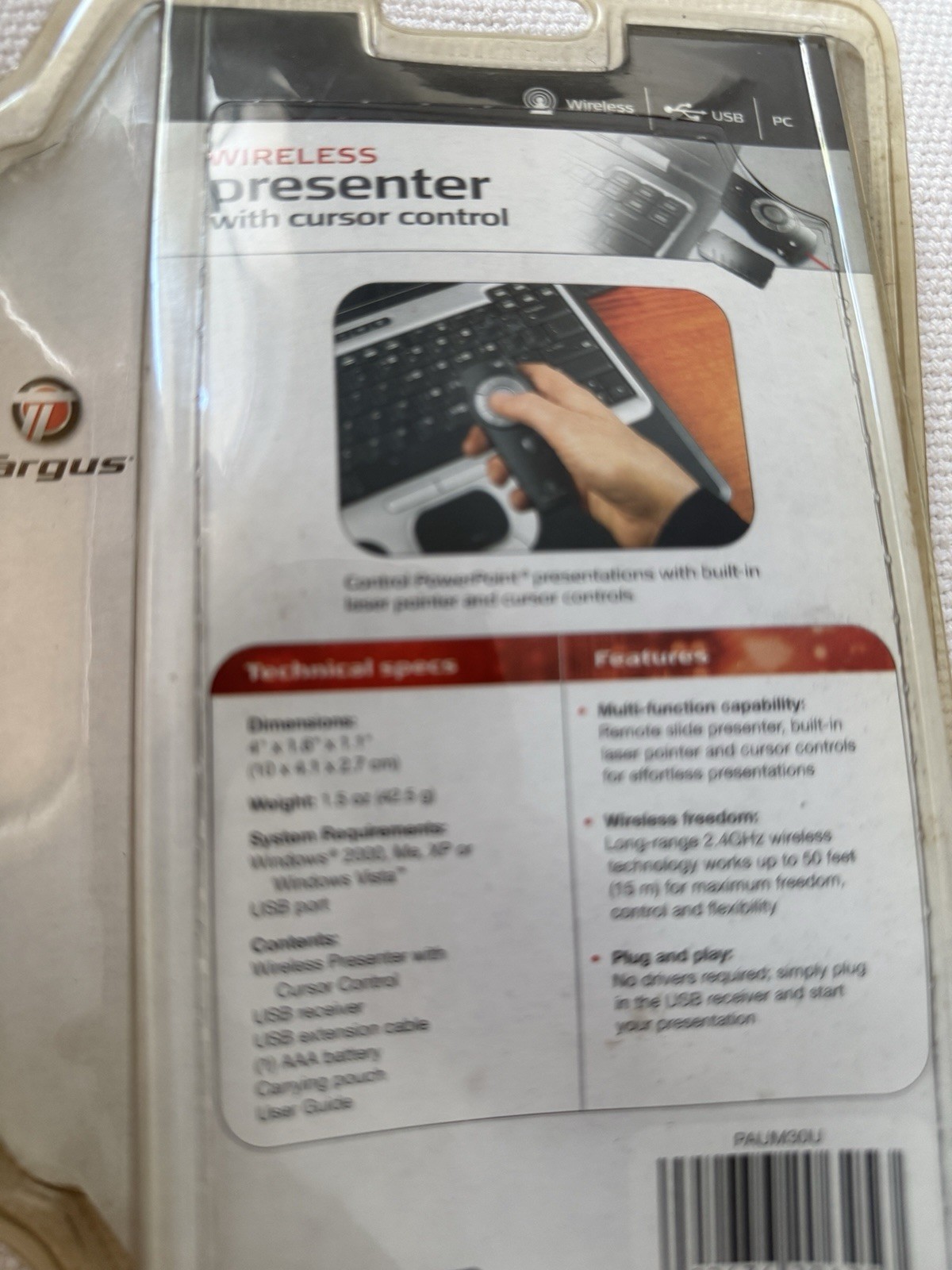 Targus Wireless Presenter With Cursor Control And Laser Pointer Brand New