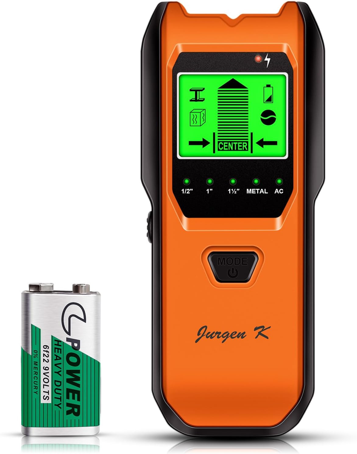 5-in-1 Stud Finder with Smart Sensor and LCD Display for Metal and Wire Detectio