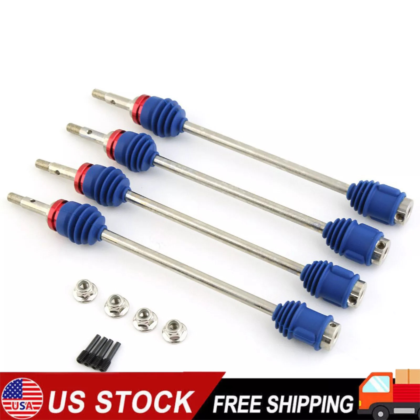 For Traxxas 5451R Drive CVD CV Driveshafts / Drive-Shafts(4): Revo 3.3 T-Maxx