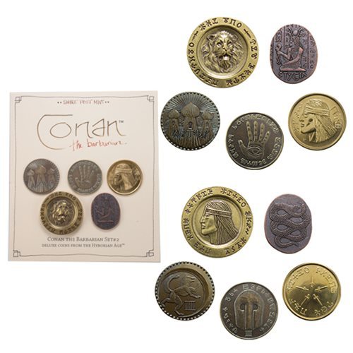 Conan the Barbarian NEW * Deluxe Coin Set #2 * Prop Replicas Licensed 5-pc Set