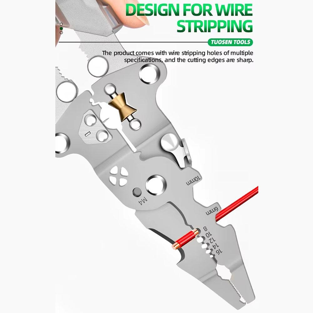 1PC Multi-Functional Wire Stripper Scissors With Electrical Tes t