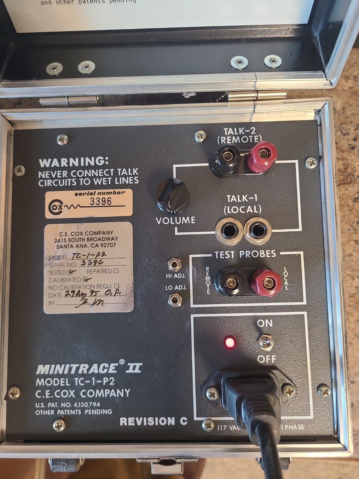 C.E. COX TC-1-P2 MINITRACE II