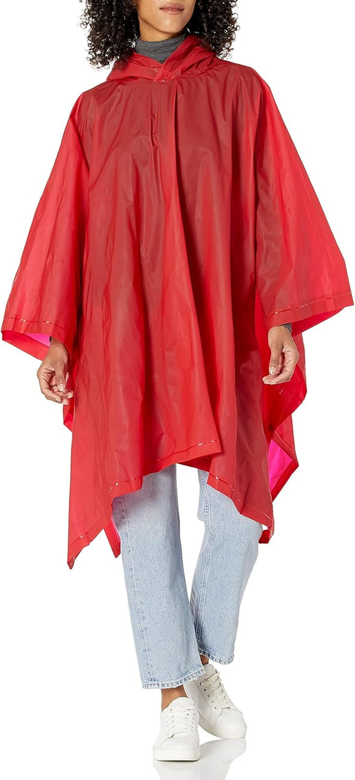 Adult Packable Lightweight Adjustable Rain Poncho