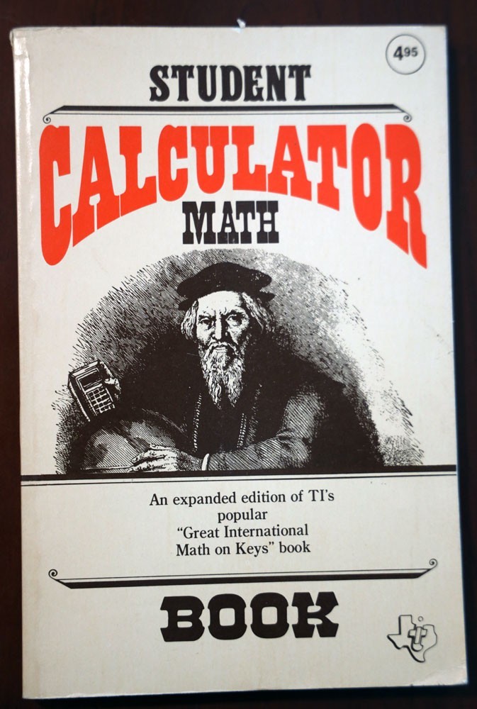 Student Calculator MATH On Keys Texas Instruments Book 1980 TI-80 AOS Vintage