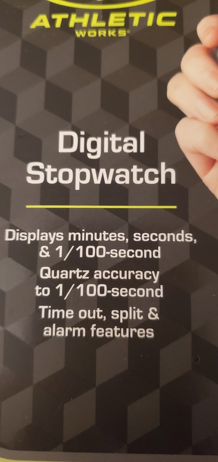 Athletic Works Digital Stopwatch - Black (AW-3915R)