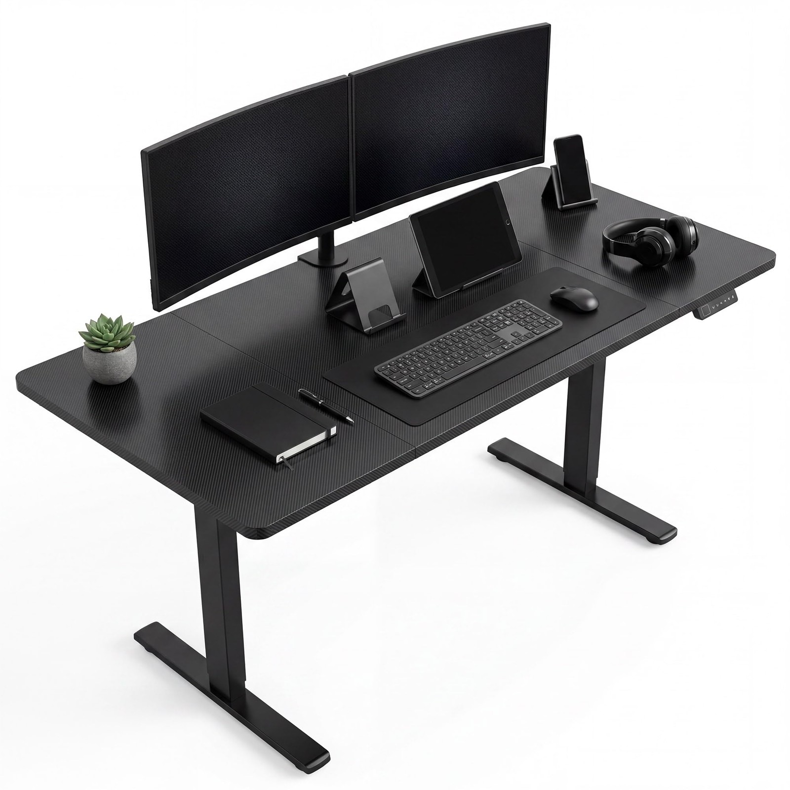 Electric Standing Desk ,55" Home Office Adjustable Sit-Stand Desk Computer Desk