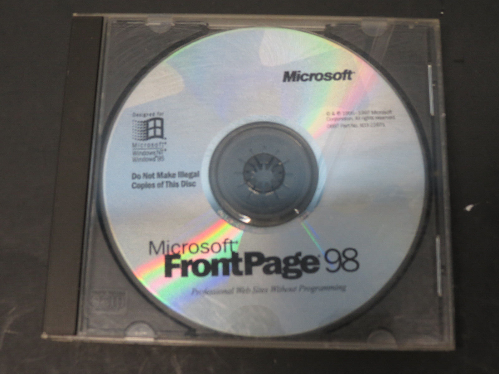 Microsoft Front Page 98 For Windows Disc ONLY
