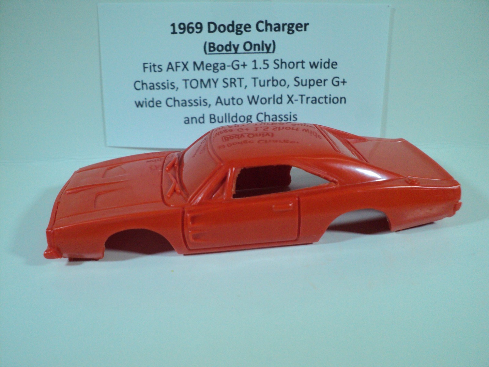 HO scale Slot Car Custom Resin body only 1969 Red Dodge Charger Fits AFX