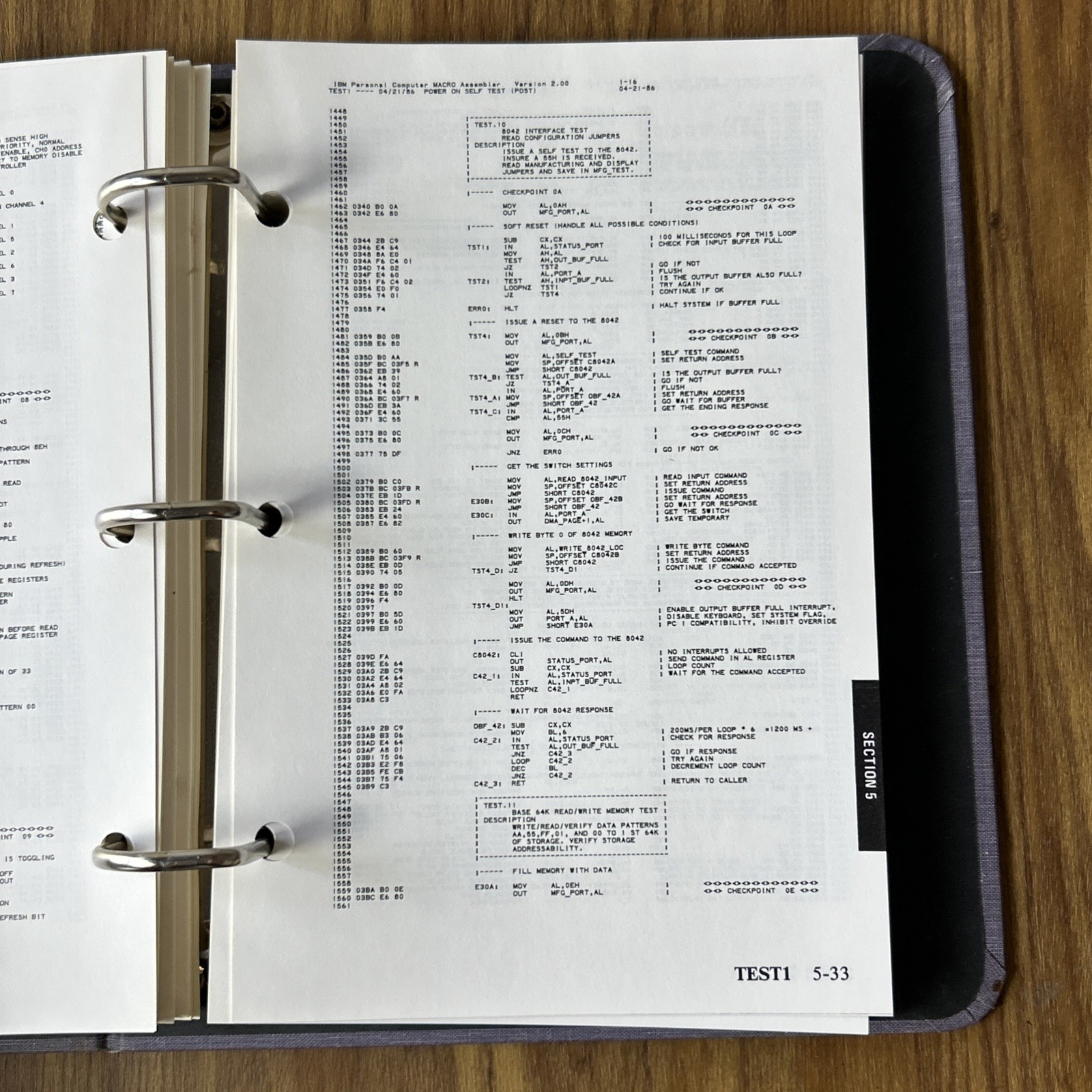 IBM Personal Computer XT Model 286 Technical Hardware Reference Manual 68X2210