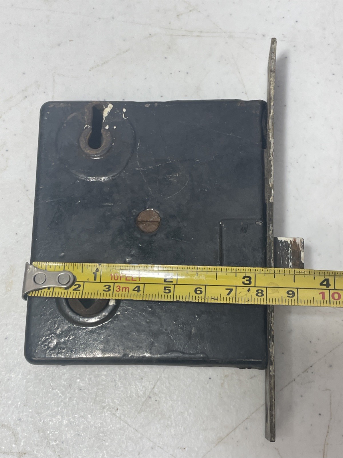Vintage Door Latch Mortise Lock Solid Heavy No Key