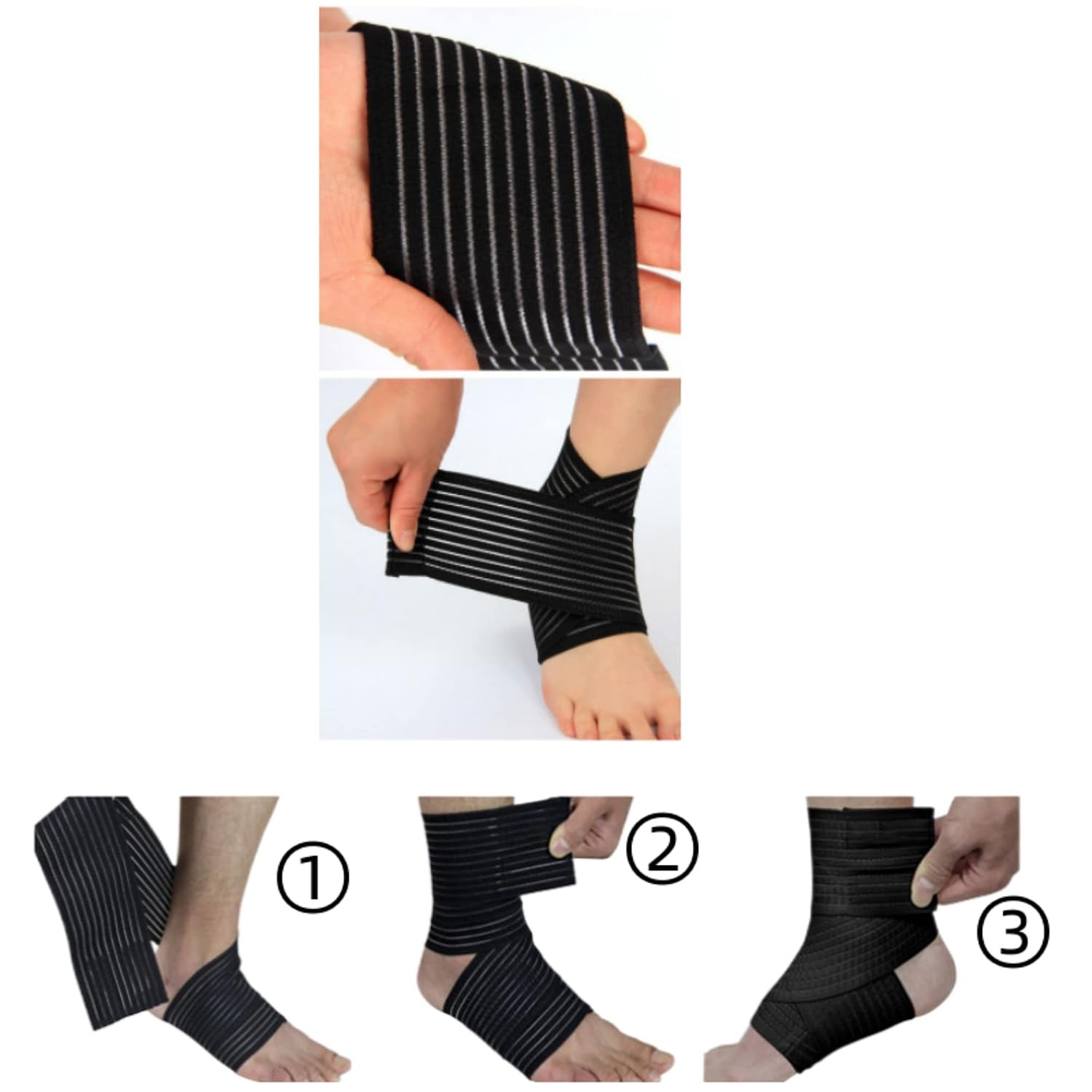 Extra Long Elastic Compression Ankle Knee Support Wrap