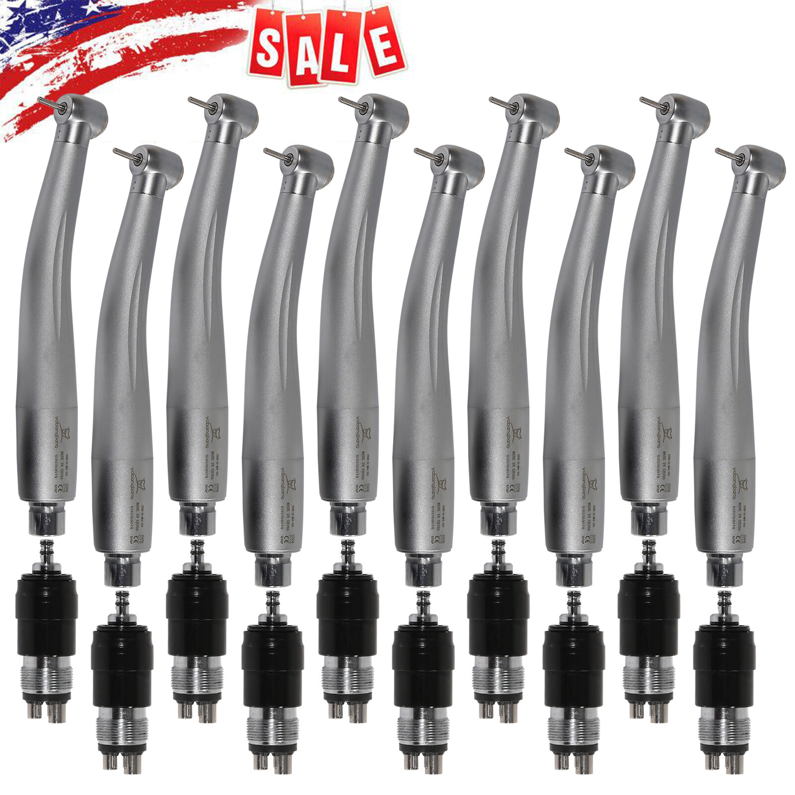 10 NSK Style Dental High Speed Handpiece Air Turbine Standard Coupler Swivel 4H