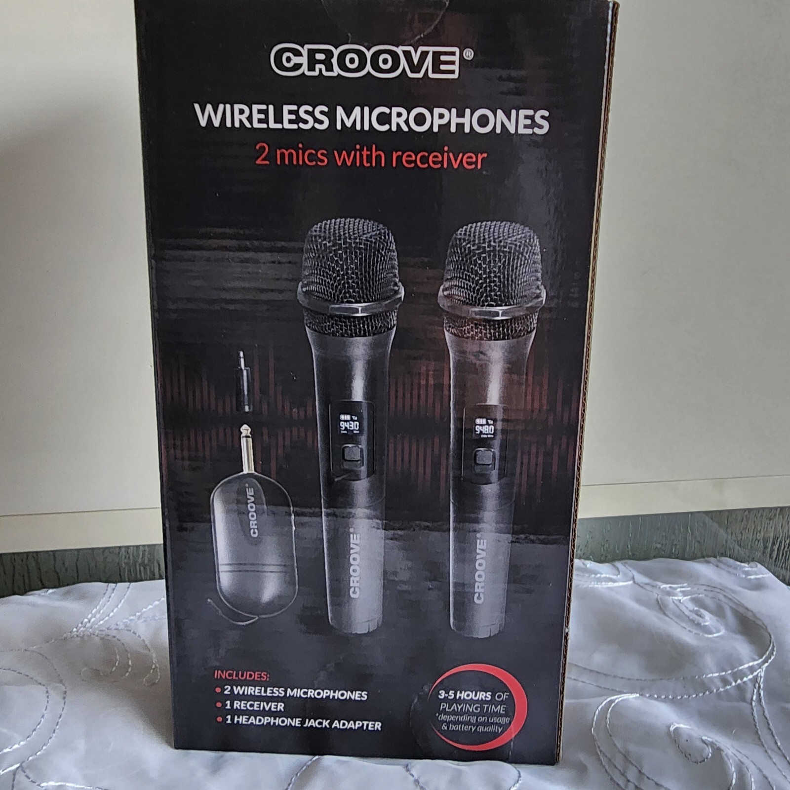 Croove Wireless Dual Microphones. 2 Mics with Receiver