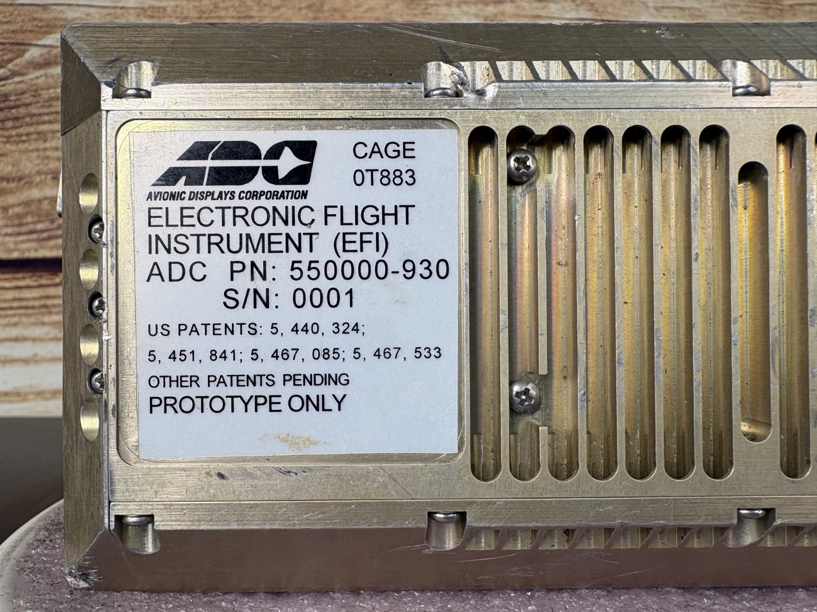 Avionics Systems Corporation Display Unit P/N 550000-930 *Untested