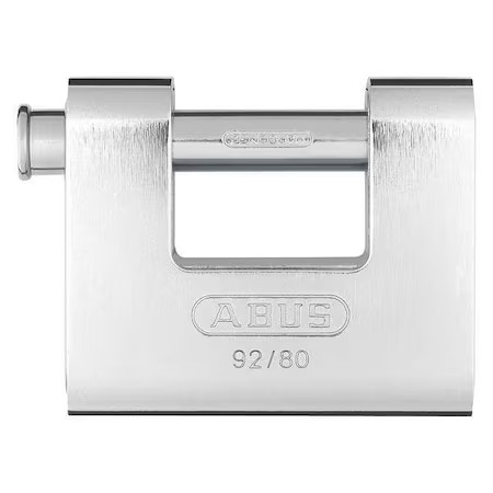 Abus 92/80 Ka Padlock, Keyed Alike, Shutter Shackle, Brass Body, Steel Shackle,