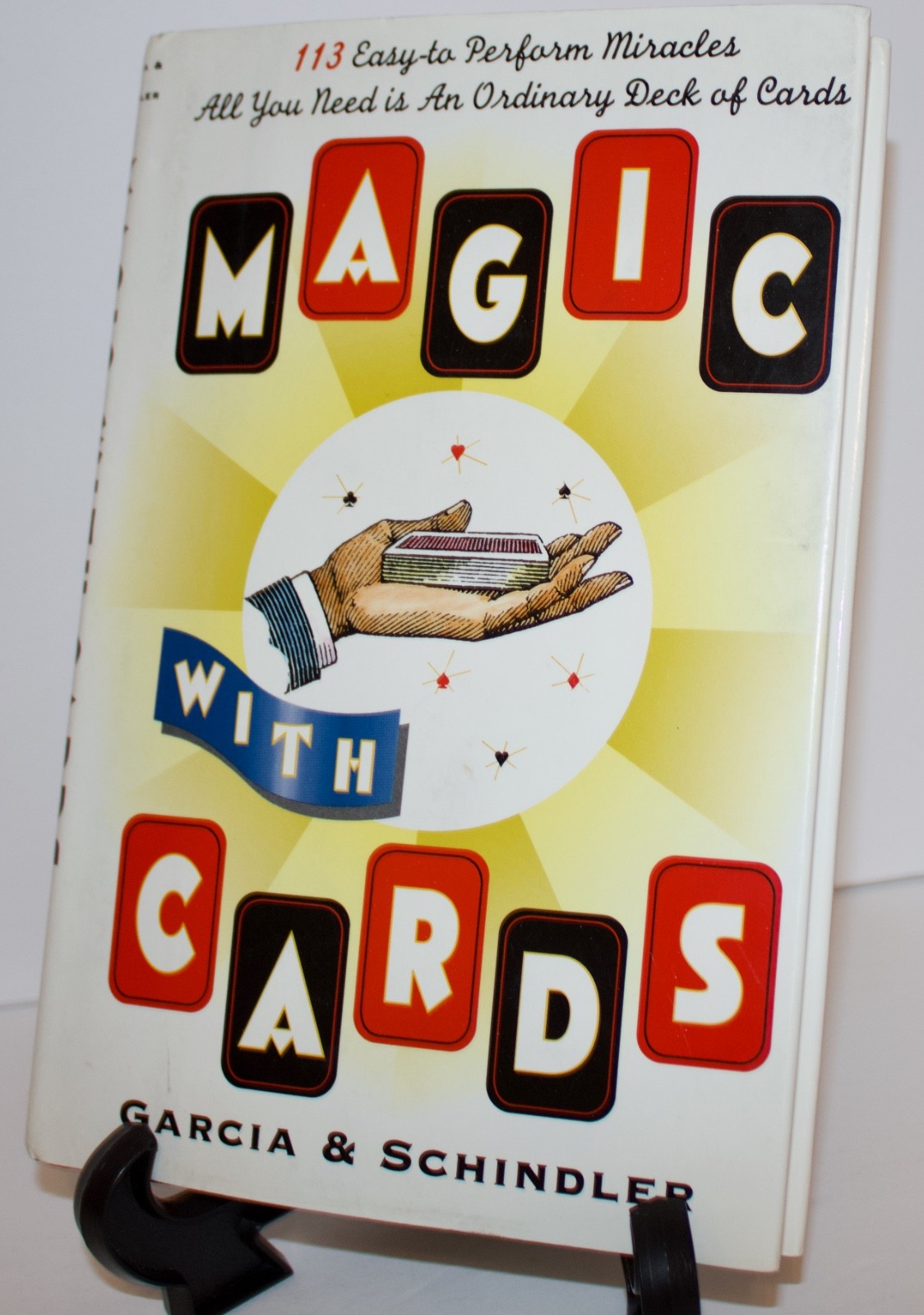 MAGIC CARDS BY FRANK GARCIA & GEORGE SCHINDLER - HARDCOVER MAGIC BOOK 113 TRICKS